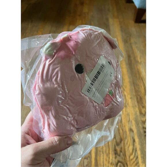 Kawaii Strawberry Cow Plush 8” - Picture 3 of 4